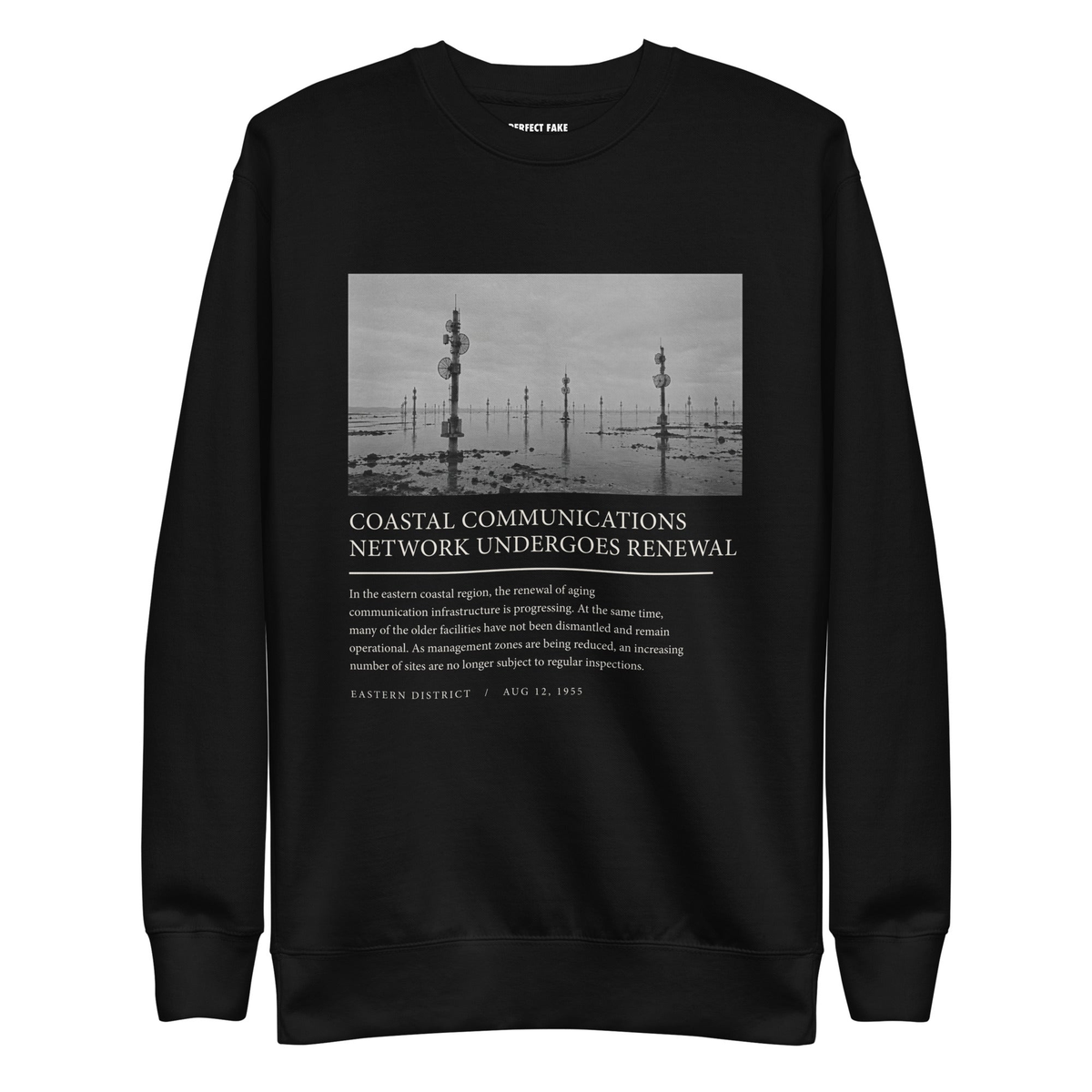 “Antennas at Low Tide” Sweatshirt — front view