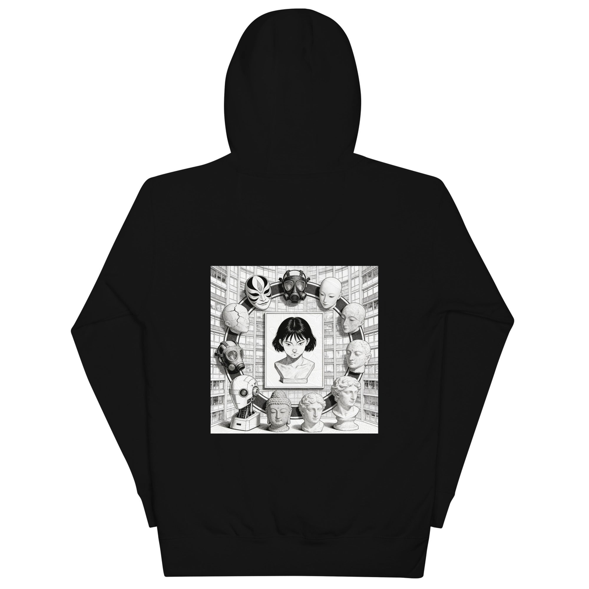 “Spare Faces” Hoodie — back view