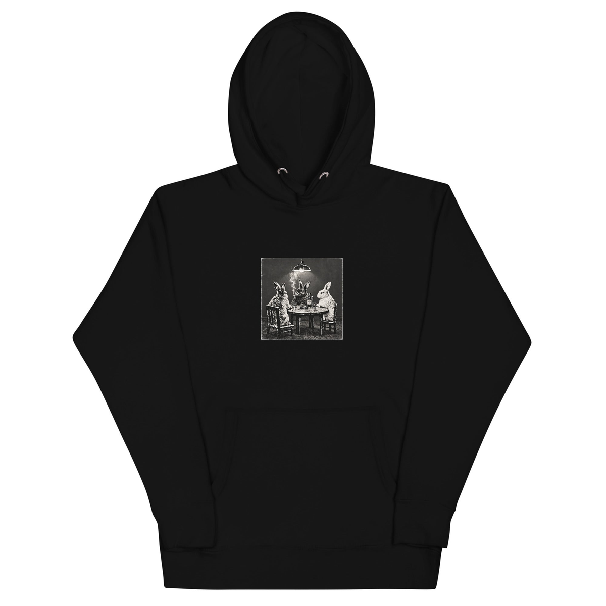 “Three Rabbits” Hoodie — front view